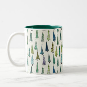 "Enchanted Forest Holiday" Two-Tone Coffee Mug
