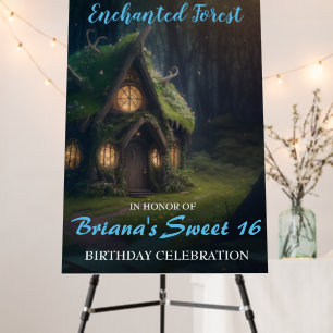 Enchanted Forest House Sweet 16 Welcome Sign