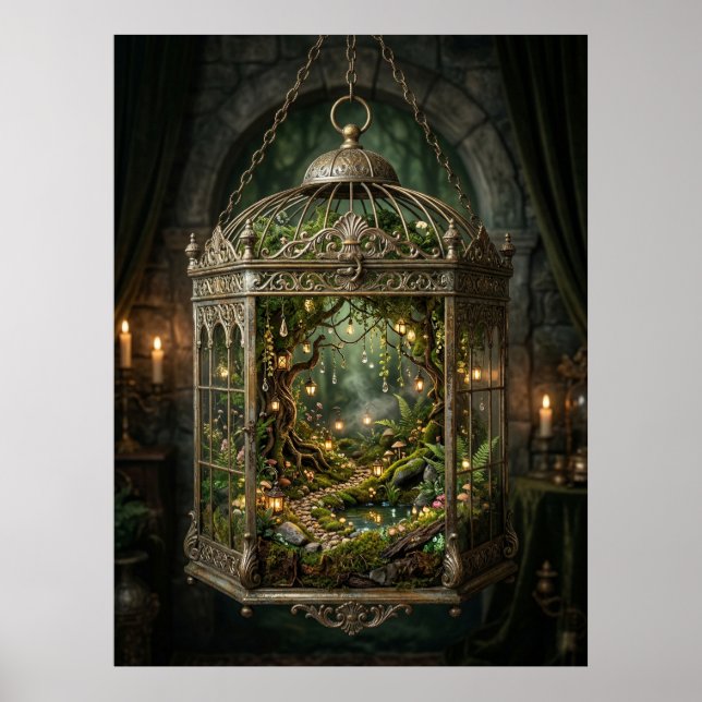 Enchanted Forest in Birdcage Poster (Front)