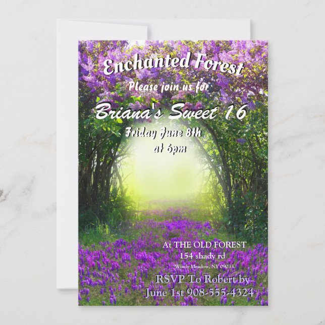 Enchanted Forest invitations (Front)