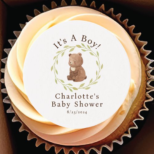 Enchanted Forest Its a Boy Edible Frosting Rounds