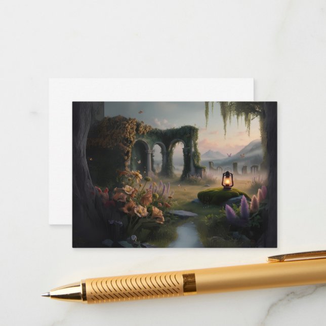 Enchanted Forest Jewelry Card (Front/Back In Situ)