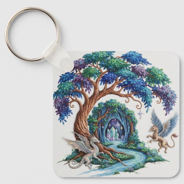 Enchanted Forest Keychain - Tree of Life  (Front)