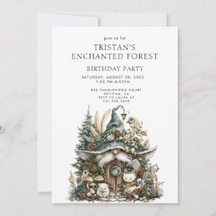 Enchanted Forest Kid's Birthday Party Invitation