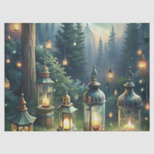 Enchanted Forest Lanterns Under Moonlight Tissue Paper