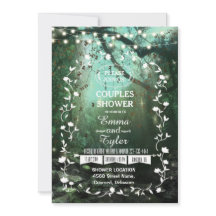 Enchanted Forest Lights Rustic Couples Shower