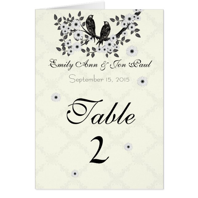Enchanted Forest Love Bird Wedding Cards (Front)