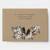 Enchanted Forest Love Bird Wedding Envelope (Back (Top Flap))