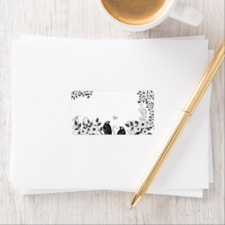 Enchanted Forest Love Bird Wedding Label