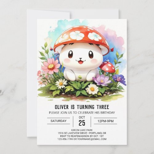 Magical Mushroom Baby Shower Invitations