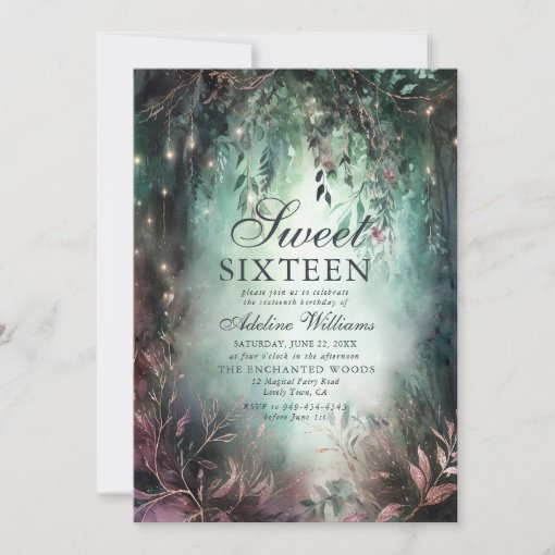 Enchanted Forest Sweet 16 Themenull