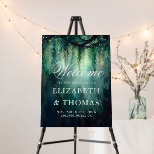 Enchanted Forest Magical Garden Wedding Welcome Foam Board