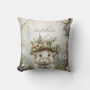 Enchanted Forest Magical Mouse Personalized Throw Pillow