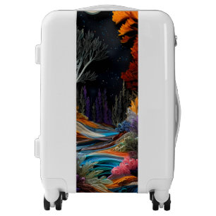 Enchanted Forest & Magical River Painting Luggage