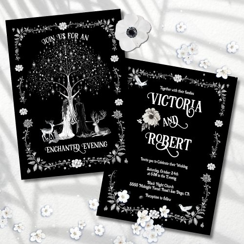 Enchanted Forest Medieval Evening Wedding Invitation