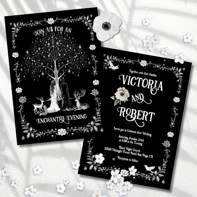 Enchanted Forest Medieval Evening Wedding Invitation (Creator Uploaded)