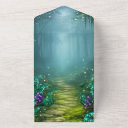 Enchanted  Forest Mist  All In One Invitation