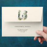 Enchanted Forest Modern Greenery Wedding Envelope<br><div class="desc">Enchanted Forest Modern Greenery Wedding Envelope - Invite your guests to a magical celebration with our elegant and dreamy enchanted watercolor forest Bohemian Wedding Invitation. Featuring a bride and groom in a lush, dreamy watercolor forest, this design beautifully captures a bohemian charm. The modern minimalistic typography adds a sophisticated touch,...</div>