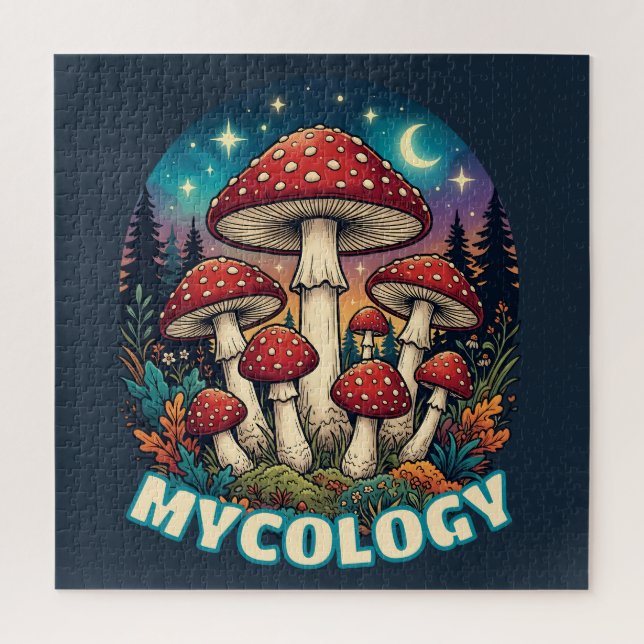 Enchanted Forest Mushroom Art Jigsaw Puzzle (Vertical)