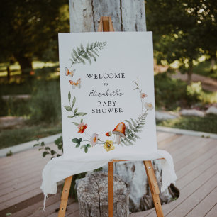Enchanted Forest Mushroom Baby Shower Welcome Foam Board