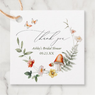 Enchanted Forest Mushroom Bridal Shower Favor Tags