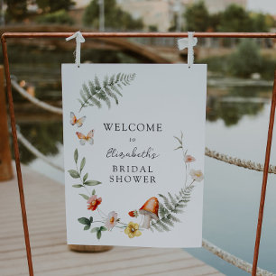 Enchanted Forest Mushroom Bridal Shower Welcome Foam Board