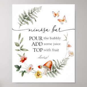 Enchanted Forest Mushroom Mimosa Bar Poster