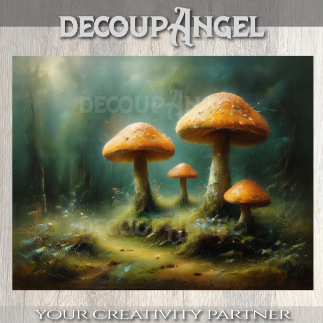 Enchanted Forest Mushrooms #2 Decoupage Tissue Paper (Creator Uploaded)