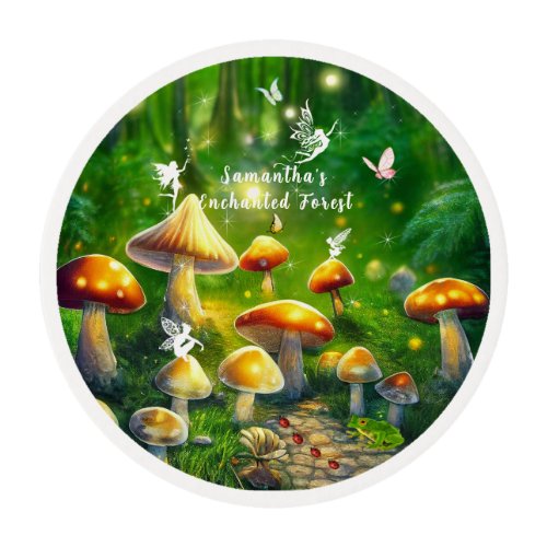  Enchanted Forest Mushrooms Fairies Ladybugs Edible Frosting Rounds