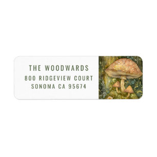 Enchanted Forest Mushrooms Label