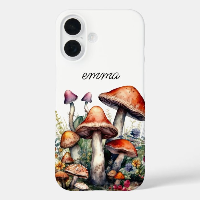Enchanted Forest Mushrooms Personalized  Case-Mate iPhone Case (Back)