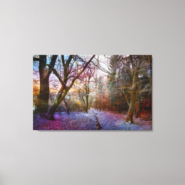 Enchanted Forest -Nature Winter Landscape Canvas Print (Front)