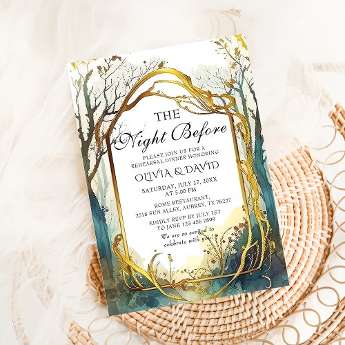 Enchanted Forest Night Before Rehearsal Dinner Invitation