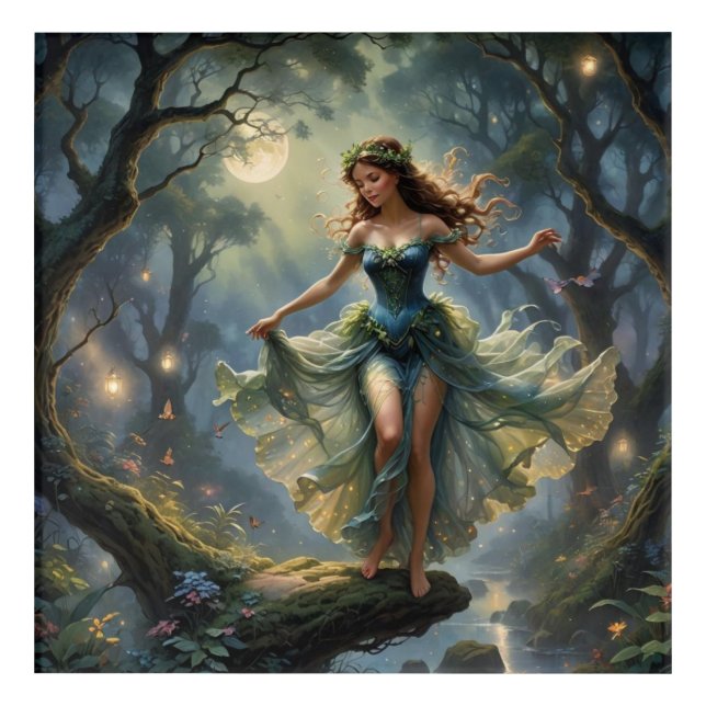 Enchanted Forest Nymph  Acrylic Print (Front)