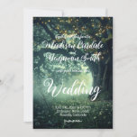 Enchanted Forest Oak Tree Fairy Lights Wedding Invitation