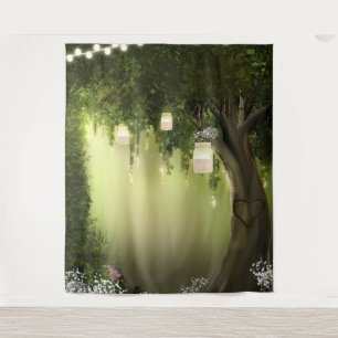 Enchanted Forest Oak Tree Rustic Woods Backdrop
