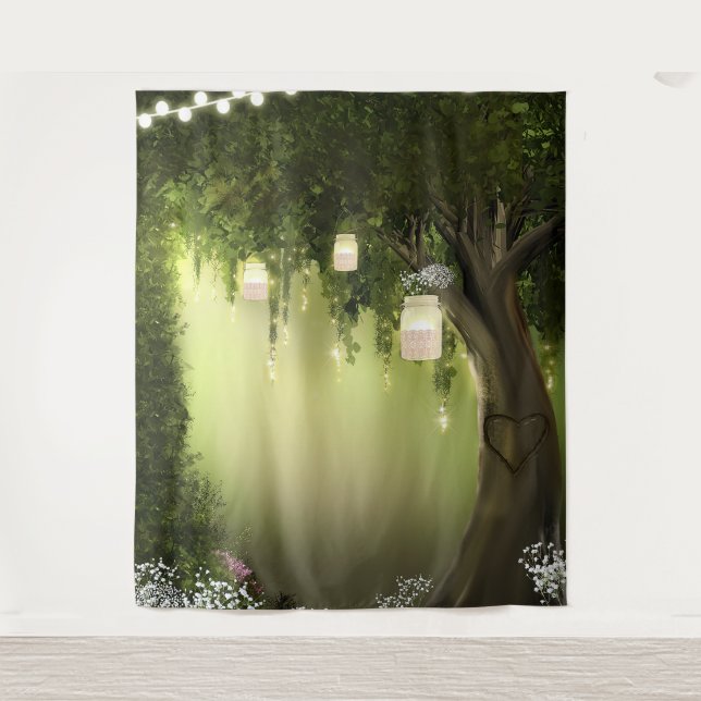 Enchanted Forest Oak Tree Rustic Woods Backdrop (Front)