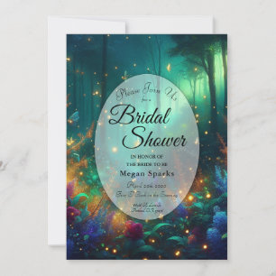 Enchanted Forest of Radiant Jewels Bridal Shower Invitation