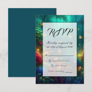 Enchanted Forest of Radiant Jewels RSVP Card