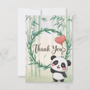 Enchanted Forest Panda  Thank You Card