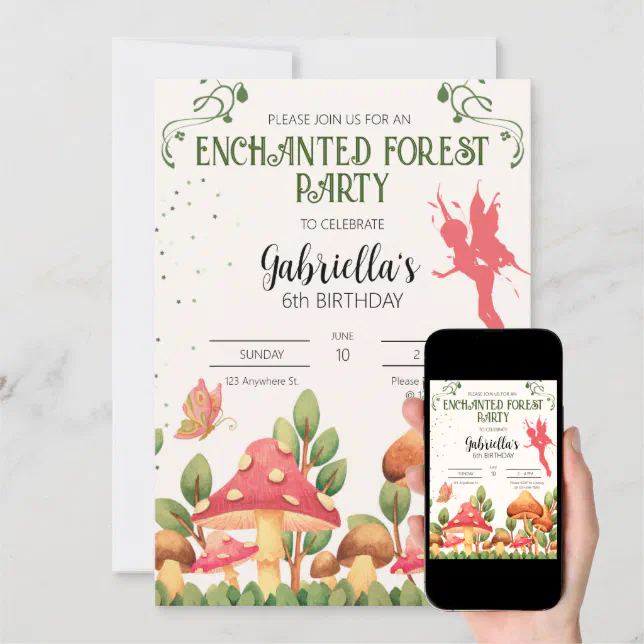 Enchanted Forest Party Invitation | Zazzle