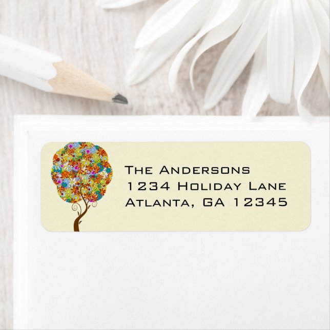 Enchanted Forest Patchwork Floral Fairy Tale Tree Label (Insitu)