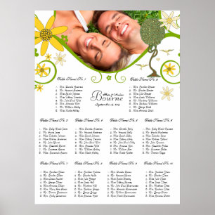 Enchanted Forest Patchwork Floral Fairy Tale Tree Poster