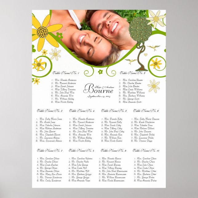 Enchanted Forest Patchwork Floral Fairy Tale Tree Poster (Front)