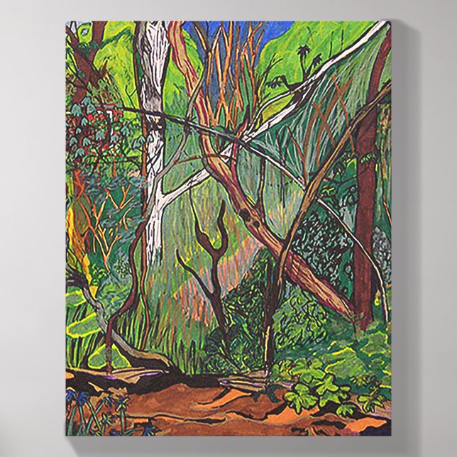 Enchanted Forest Path Fine Art Print Canvas Photo Tile (Front Set)
