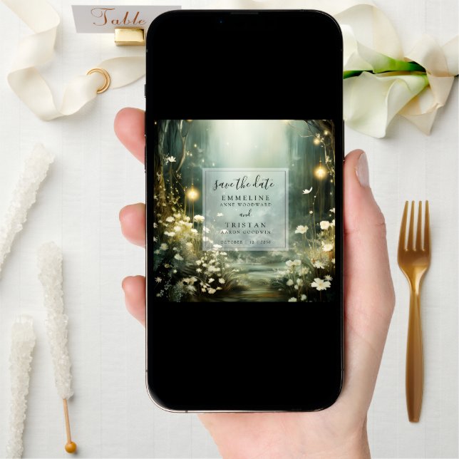Enchanted Forest Path Of Flowers Save The Date (Front Digital)