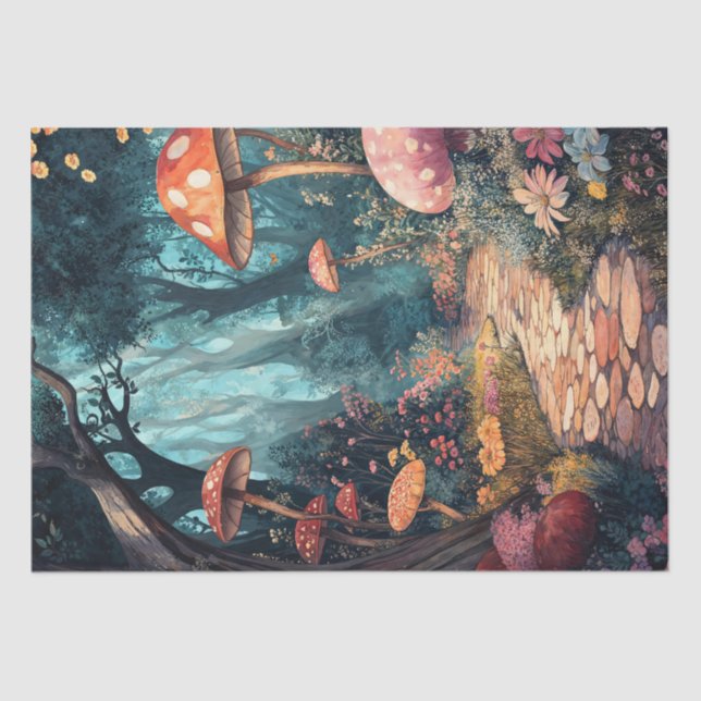 Enchanted Forest Path Through Wonderland Tissue Paper (Front)