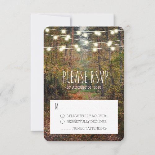 Enchanted Forest Path Wedding RSVP Response Card