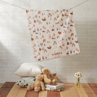 Enchanted Forest Personalized Safari Snuggle Baby Blanket