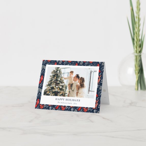 Enchanted Forest Photo Happy Holidays Folded Card